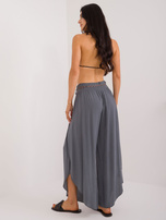 Hurt Grafitowe szerokie spodnie z materiału OCH BELLA