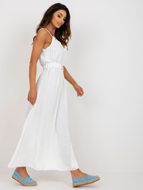 Hurt Ecru letnia sukienka na co dzień z paskiem OCH BELLA