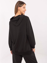 Czarna damska bluza basic o kroju oversize