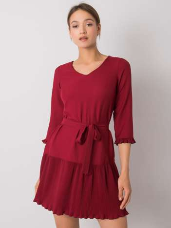 Bordowa sukienka Fleur