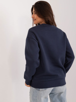 Hurtownia Granatowa bluza z kolorowym napisem SUBLEVEL