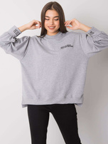 Szara melanżowa bluza bez kaptura Laylin