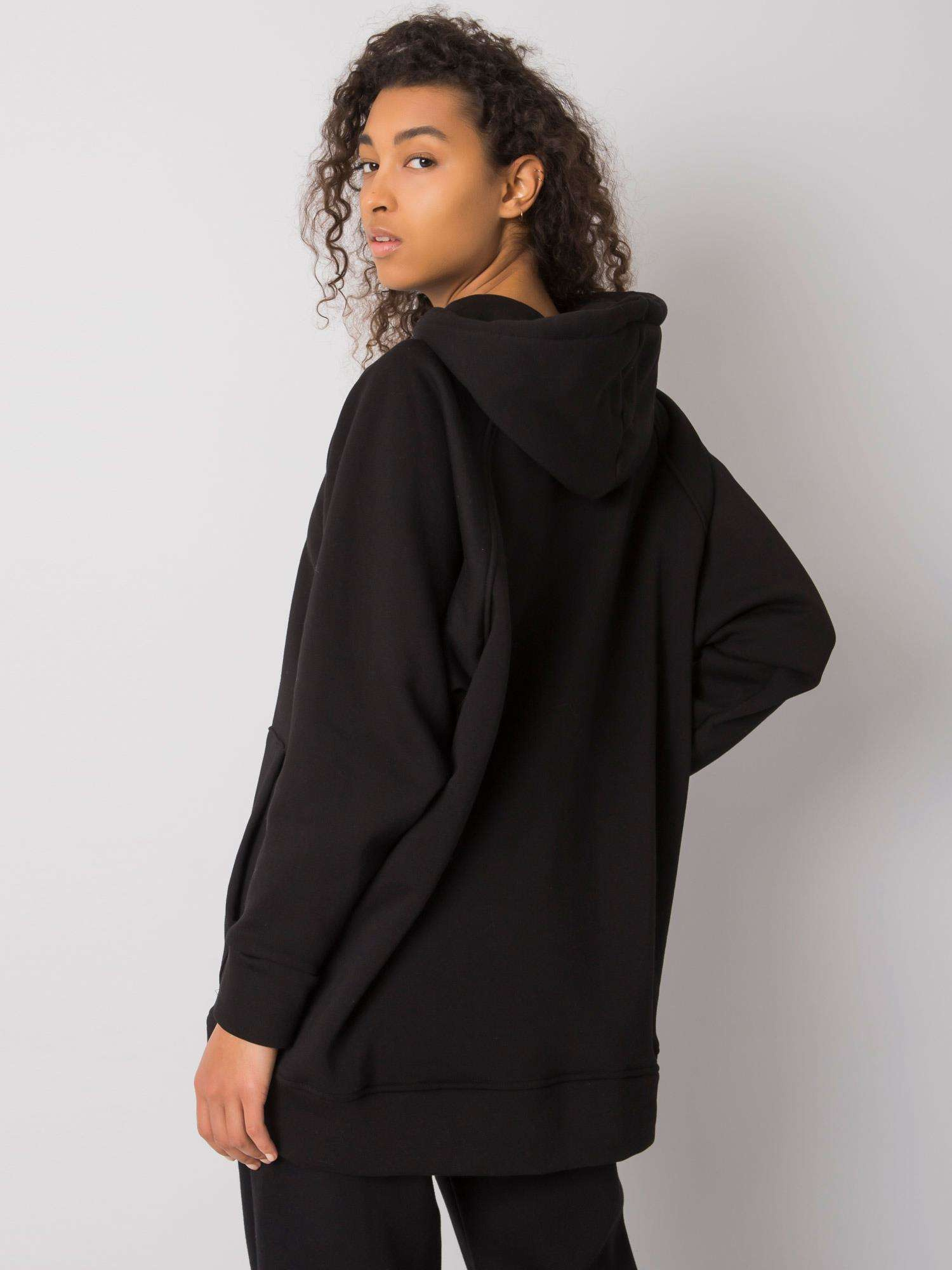 Black kangaroo sweatshirt for women Selita