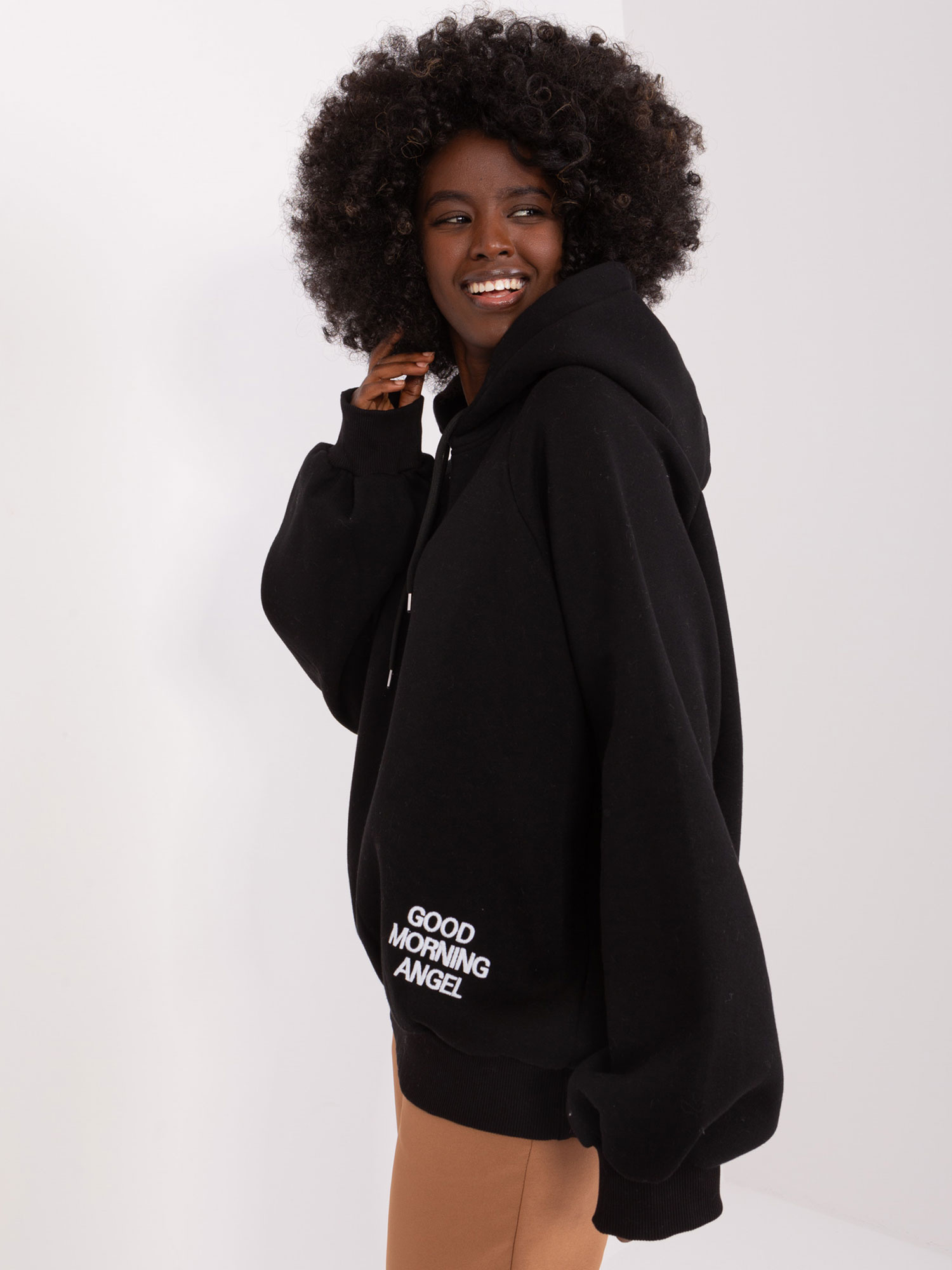 Hurt Czarna dresowa bluza oversize z kapturem Diego