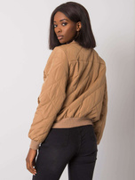 Ciemnobeżowa pikowana kurtka bomberka Sherise