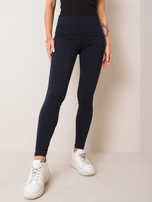 Granatowo-srebrne legginsy Rissa RUE PARIS