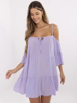Liliowa letnia sukienka na ramiączkach Veronique OCH BELLA 