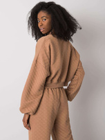 Camel quilted sweatshirt Crystal.