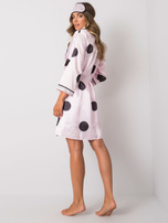 Pale pink night set with peas