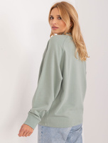 Hurt Pistacjowa dresowa bluza bez kaptura SUBLEVEL