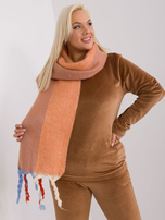 Hurtownia Jasnopomarańczowy ciepły szal zimowy