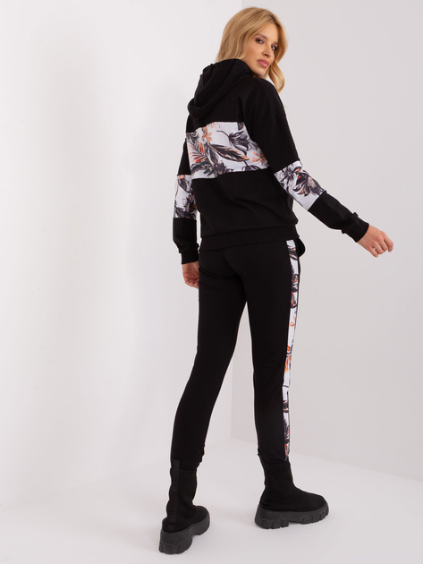 Hurt Czarny komplet dresowy z bluzą z kapturem