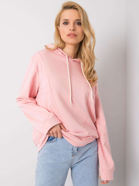 Jasnoróżowa bluza z kapturem Emy