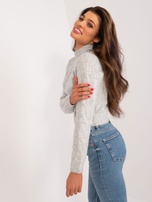 Hurt Szary damski sweter z warkoczami MAYFLIES