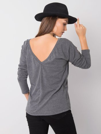 Dark gray melange blouse Larissa.