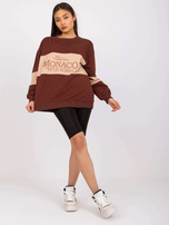 Ciemnobrązowa dresowa bluza damska Bethany 
