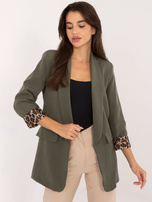 Hurt Khaki marynarka z podszewką w zwierzęcy wzór