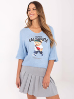 Hurt Jasnoniebieski damski sweter z napisem California