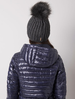 Ciemnoszara damska czapka zimowa