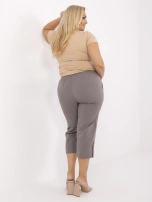 Tmavě šedé rybářky plus size.