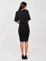 Czarna dopasowana spódnica w prążek RUE PARIS 