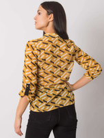 Schwarz-gelbe Damenbluse mit Prints Denver.