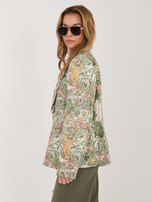 Zielona elegancka marynarka z printem 