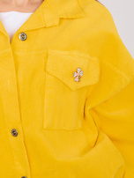 Ciemnożółta sztruksowa kurtka typu bomber RUE PARIS 