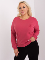 Hurt Ciemnokoralowa bluzka plus size ze ściągaczami