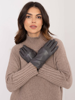 Hurt Ciemnoszare dotykowe rękawiczki damskie