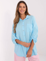 Hurt Jasnoniebieska rozpinana koszula z muślinu 