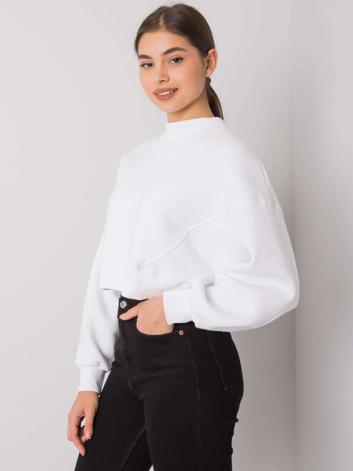 White hooded sweatshirt Thilde 
