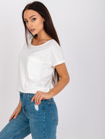 Ecru damski t-shirt z bawełny Ventura MAYFLIES