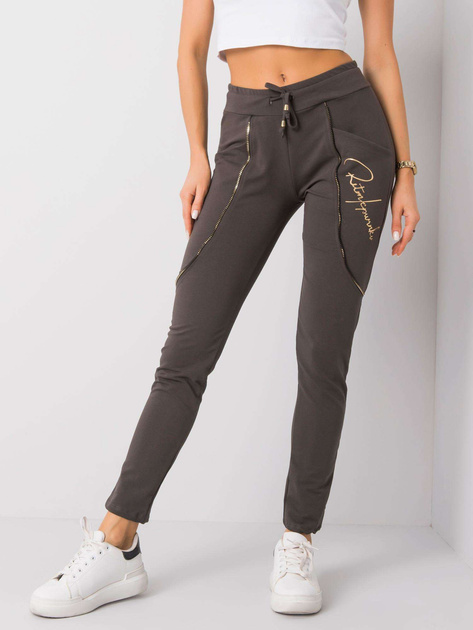 Ciemne khaki spodnie Maura