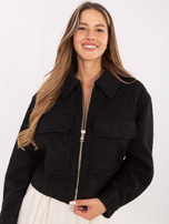 Czarna przejściowa kurtka boucle SUBLEVEL 