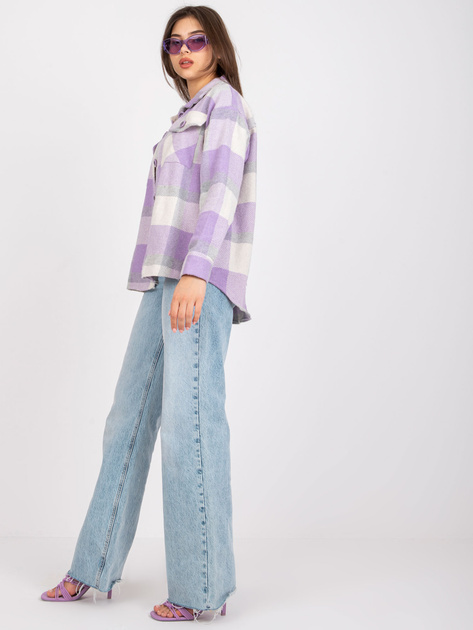 Fioletowa damska koszula gruba Sabina