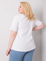 Balta plus size marškiniai Stella.