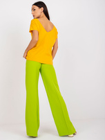 Ciemnożółty t-shirt damski Fire