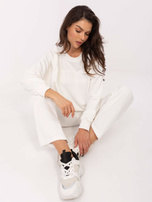 Hurtownia Ecru dwuczęściowy komplet dresowy z bawełną