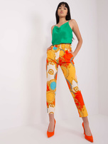 Hurt Pomarańczowo-ciemnożółte spodnie cygaretki