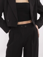 Czarny garniturowy komplet ze spodniami RUE PARIS