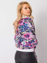 Granatowa chusta w kwiaty