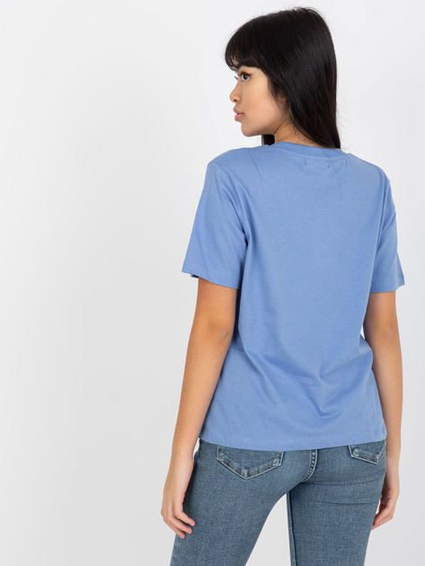 Hurt Ciemnoniebieski klasyczny t-shirt jednokolorowy MAYFLIES