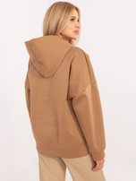 Hurt Camelowa damska bluza oversize z kieszenią