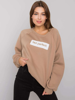 Beige mikina bez kapuce Jordy.