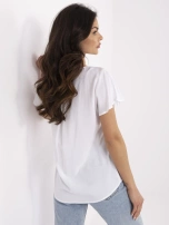 Biała damska bluzka z wiskozy SUBLEVEL