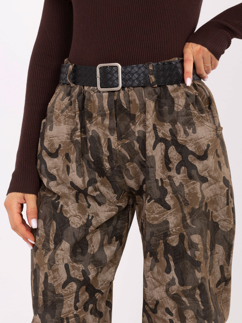 Khaki damskie spodnie moro z kieszeniami