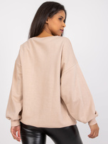 Beżowa damska bluza dresowa z napisem Damiette