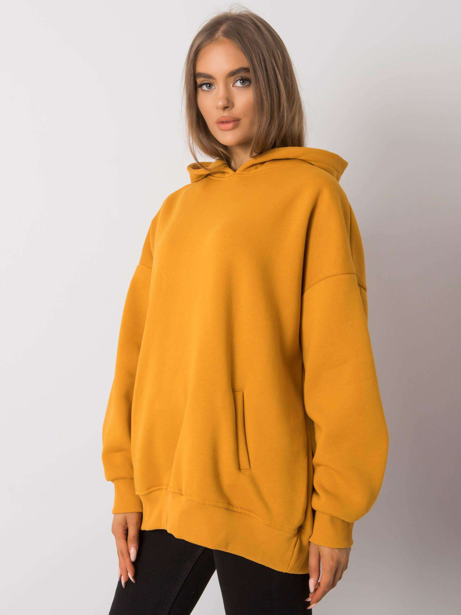 Michele's mustard hoodie for women