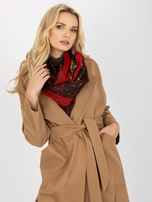 Hurtownia online Brązowa chusta komin z wiskozy